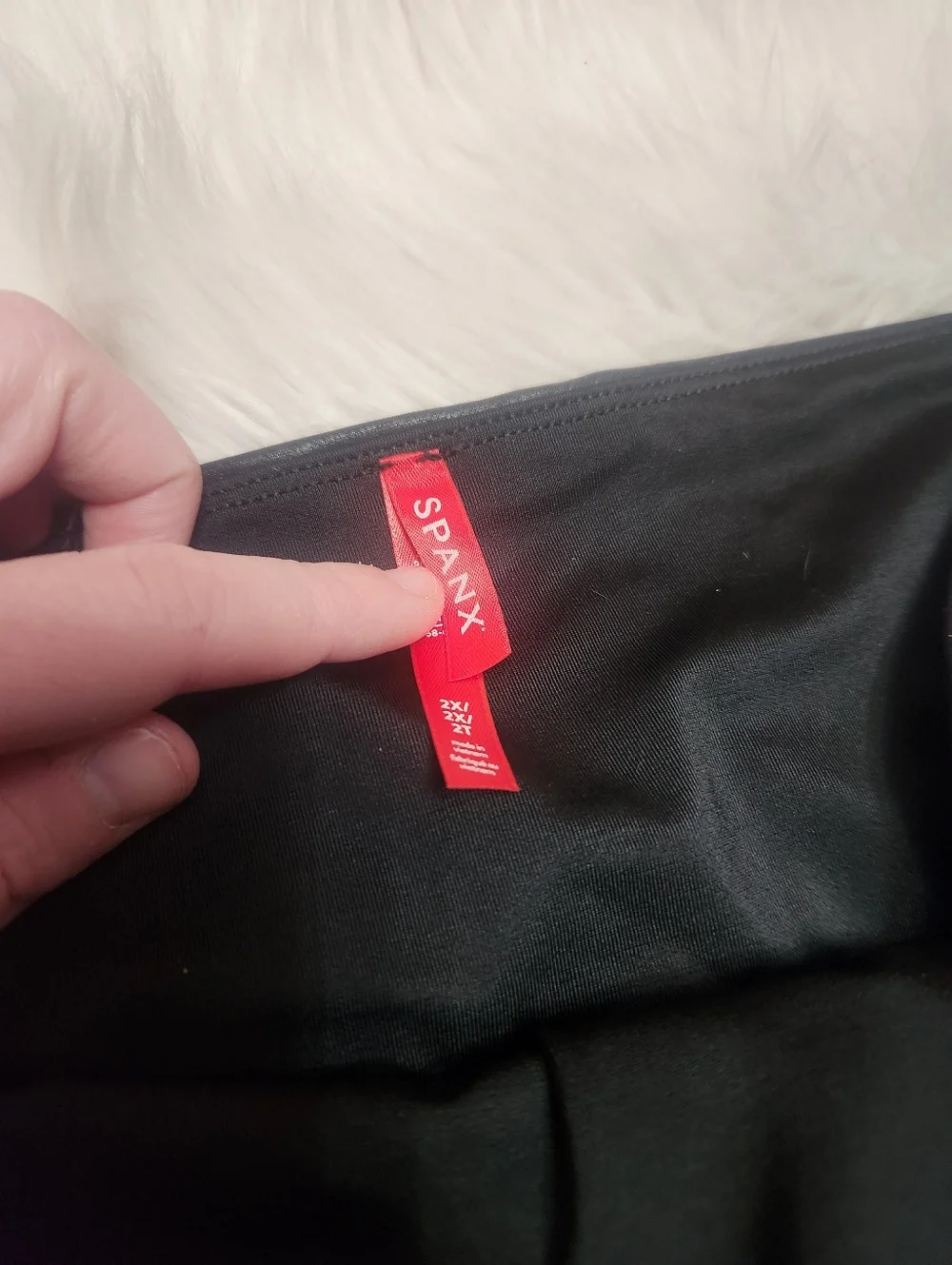 SPANX -  Faux Leather Ankle Leggings Black Women's Size 2X Shapewear - Picture 5 of 7